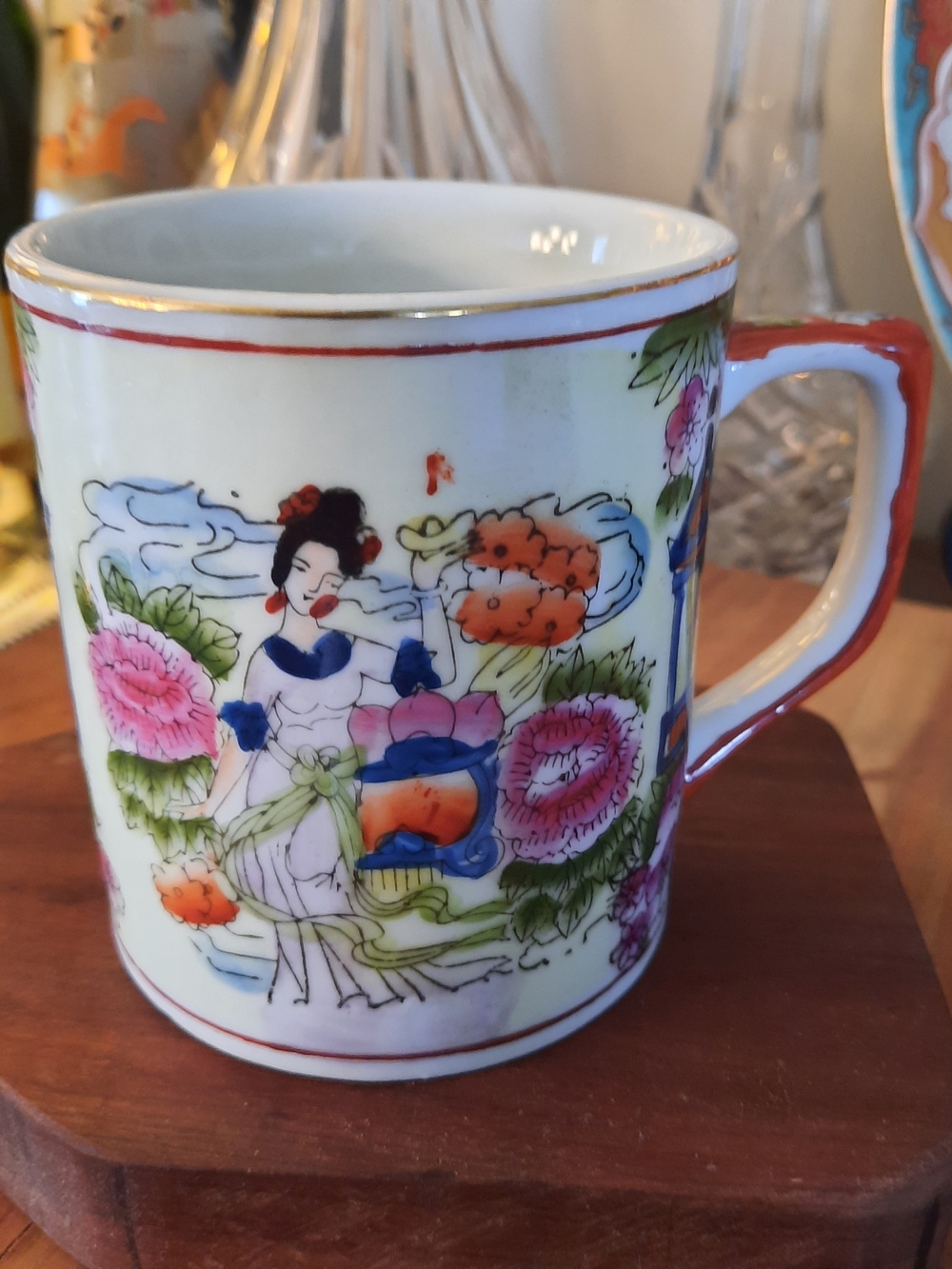 Vintage Famille Rose Japan Coffee Or Tea Mug